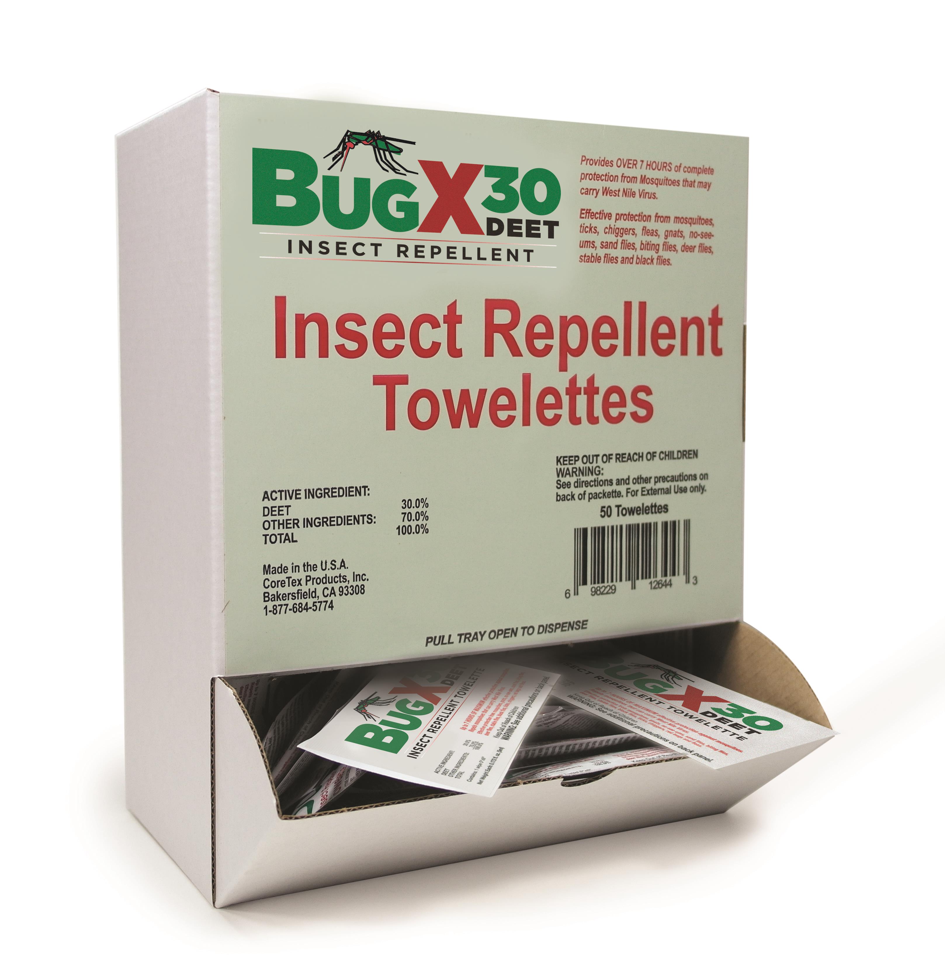 BUGX TOWELETTE FOIL PACK 50/BX - Insect Repellent